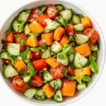 Carrot Cucumber Tomato Salad: Fresh, Healthy & Crunchy Recipe 7 Fresh Carrot Cucumber Tomato Salad in a Bowl