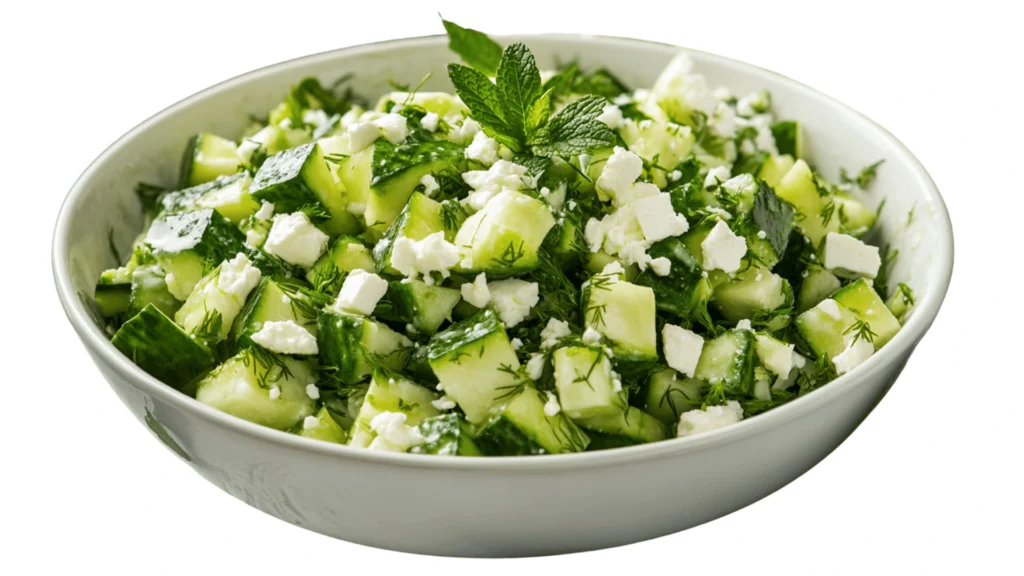 Mediterranean Cucumber Salad with Feta: Fresh, Simple & Delicious 8 Serving Mediterranean cucumber salad with feta
