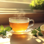 korean lemon balm tea recipe 4 Korean lemon balm tea in rustic Korean kitchen